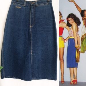 VINTAGE HIGH WAIST JEAN DENIM SKIRT